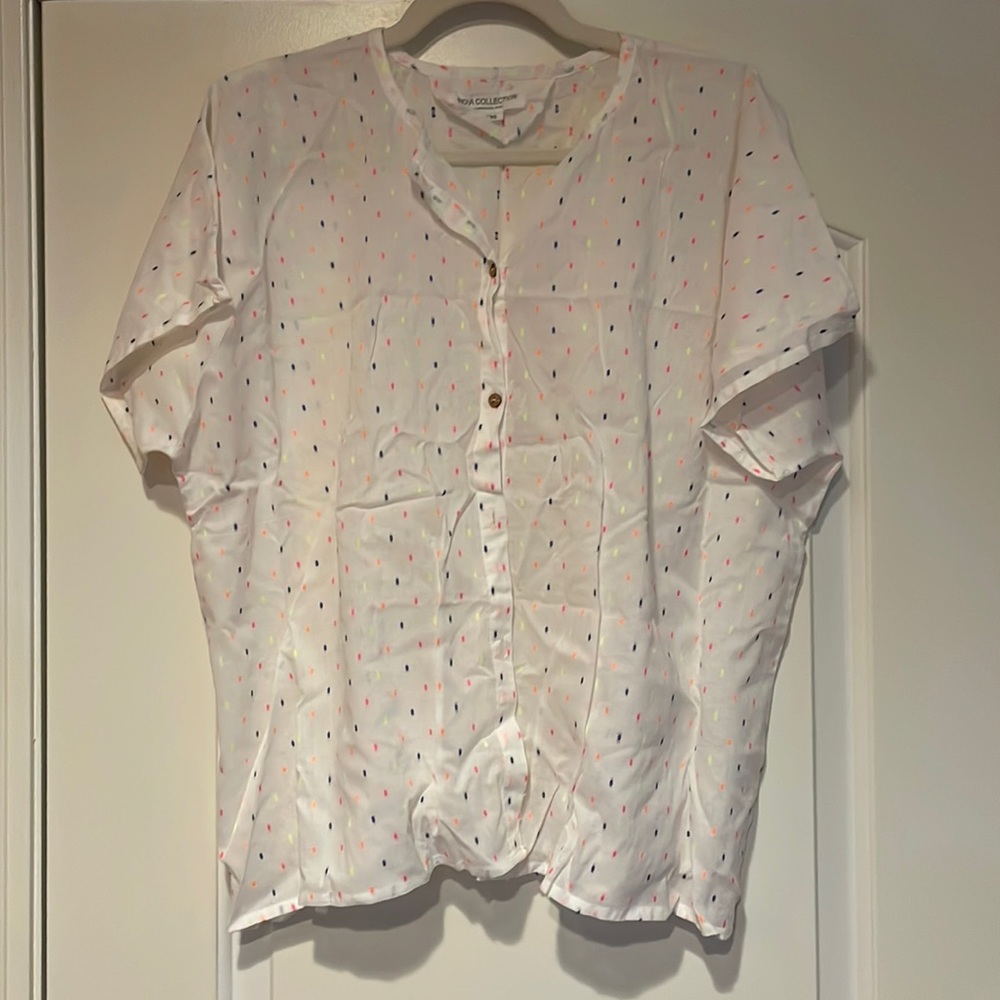 Emerson Fry White Confetti Top OS